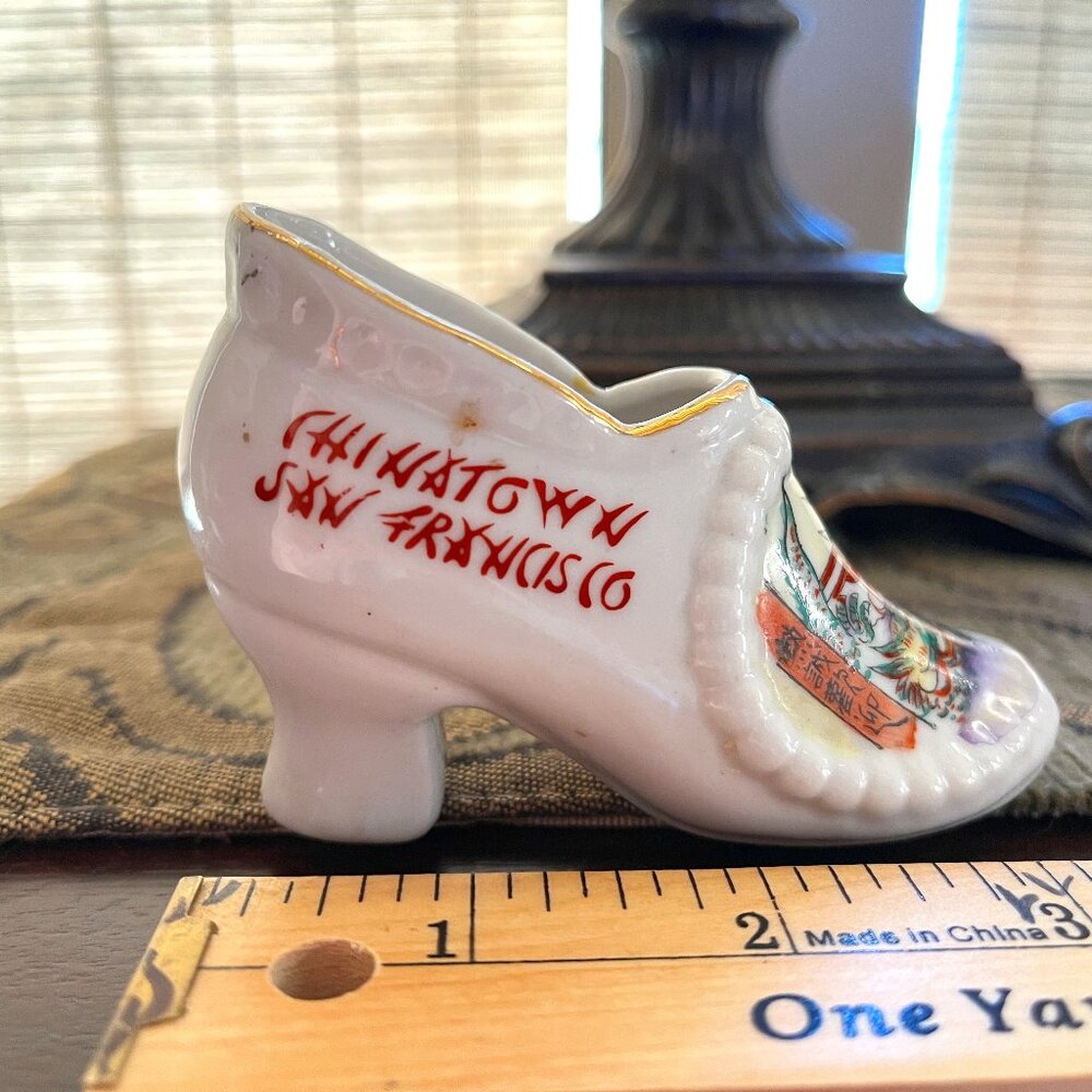 Vintage Ceramic Miniature Shoe San Francisco
